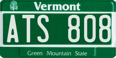 VT license plate ATS808