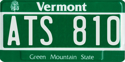 VT license plate ATS810