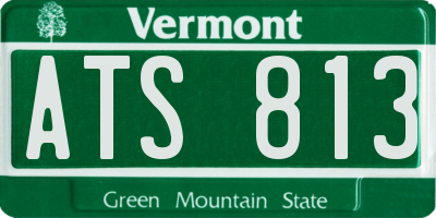 VT license plate ATS813