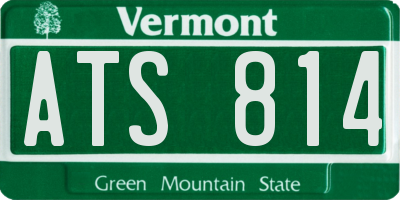 VT license plate ATS814