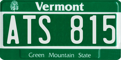 VT license plate ATS815