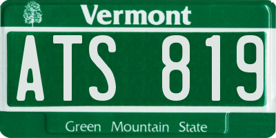 VT license plate ATS819