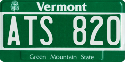 VT license plate ATS820