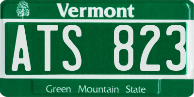 VT license plate ATS823