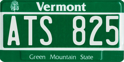 VT license plate ATS825