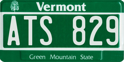VT license plate ATS829