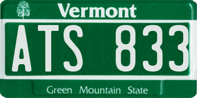 VT license plate ATS833
