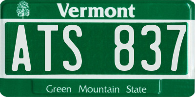 VT license plate ATS837