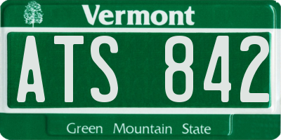 VT license plate ATS842