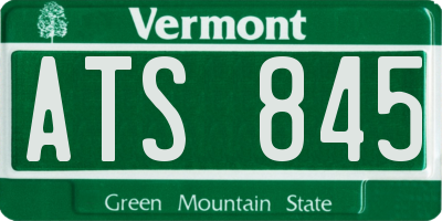 VT license plate ATS845