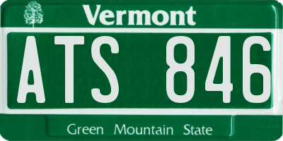 VT license plate ATS846