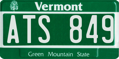 VT license plate ATS849