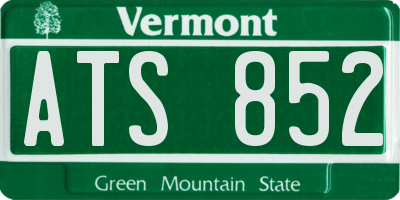 VT license plate ATS852