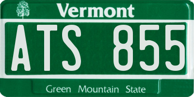 VT license plate ATS855