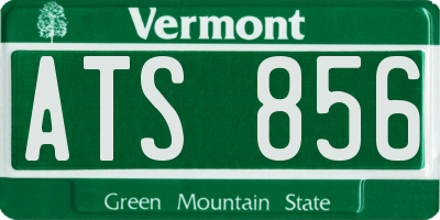 VT license plate ATS856