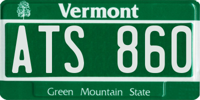 VT license plate ATS860