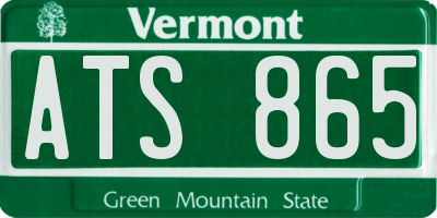 VT license plate ATS865