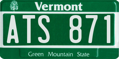 VT license plate ATS871