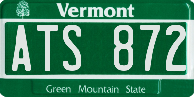 VT license plate ATS872
