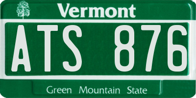 VT license plate ATS876