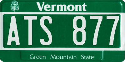VT license plate ATS877