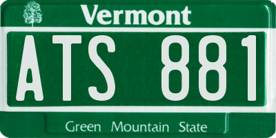 VT license plate ATS881