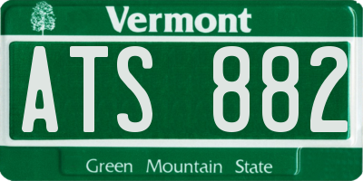VT license plate ATS882
