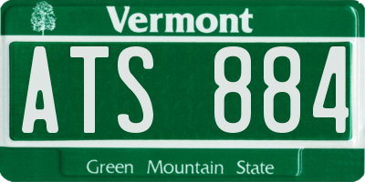 VT license plate ATS884