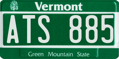 VT license plate ATS885