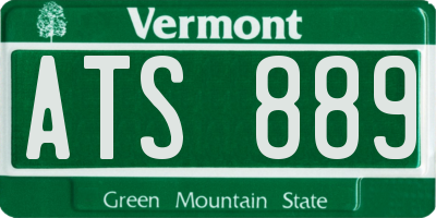 VT license plate ATS889