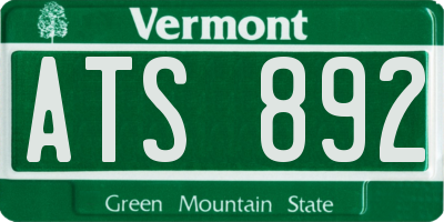 VT license plate ATS892