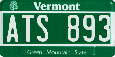 VT license plate ATS893
