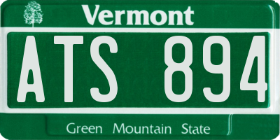VT license plate ATS894