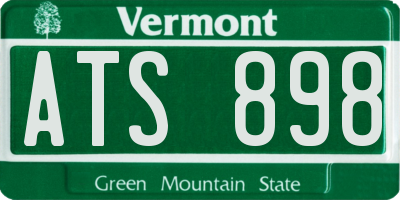 VT license plate ATS898