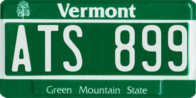 VT license plate ATS899