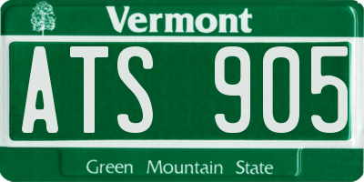 VT license plate ATS905