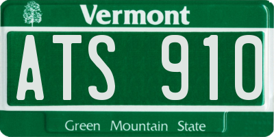 VT license plate ATS910