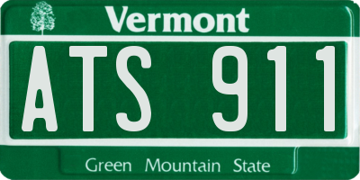 VT license plate ATS911