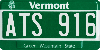 VT license plate ATS916