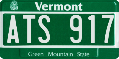 VT license plate ATS917