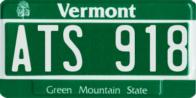 VT license plate ATS918
