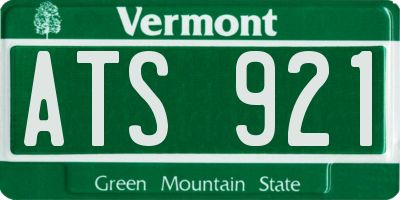 VT license plate ATS921