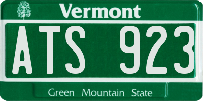 VT license plate ATS923