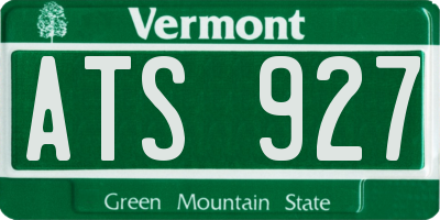 VT license plate ATS927