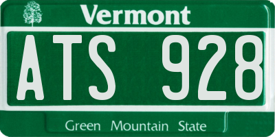 VT license plate ATS928