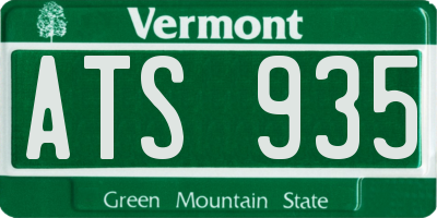 VT license plate ATS935