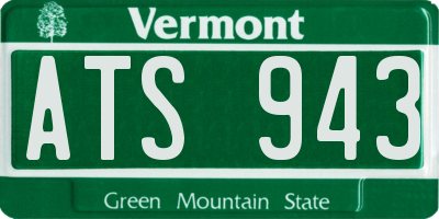 VT license plate ATS943