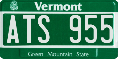 VT license plate ATS955