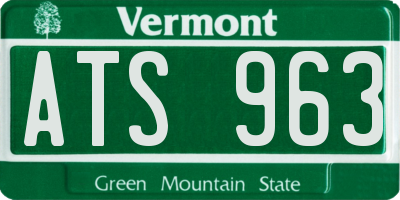 VT license plate ATS963
