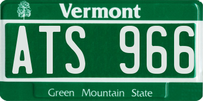 VT license plate ATS966